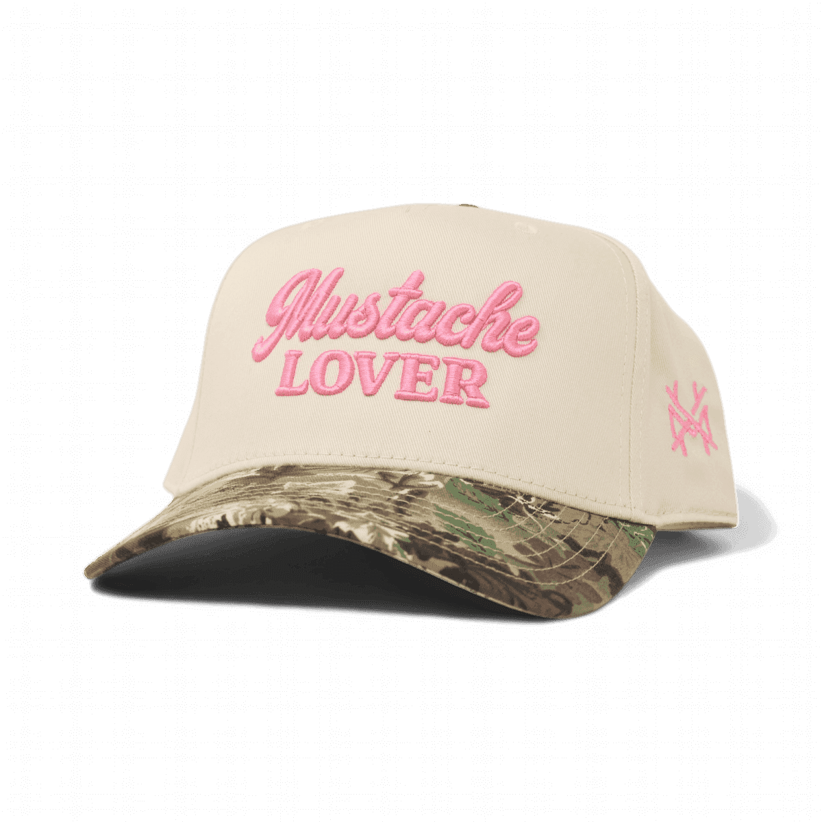 Mustache Lover Funny Embroidered Snapback Hat in Retro Leaf Camo/Natural – Ivy + Cloth