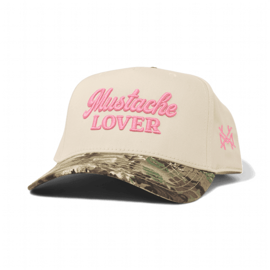 Mustache Lover Funny Embroidered Snapback Hat in Retro Leaf Camo/Natural – Ivy + Cloth