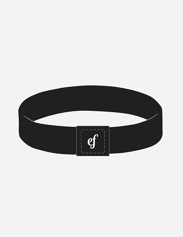 Elevated Faith Christian Jewelry Bracelet in Black with a Stylish Logo Design
