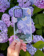 Clear Christian iPhone Case with colorful butterfly designs and 'New Creation' text