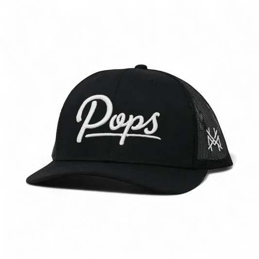 Pops Funny Embroidered Snapback Hat in Trucker Blackout – Ivy + Cloth