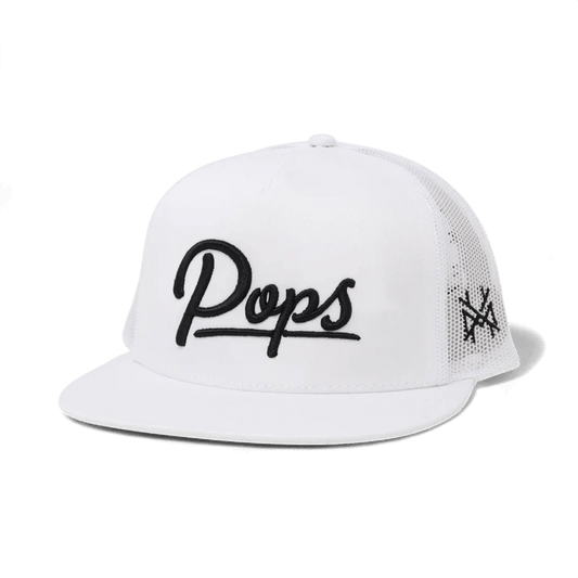 Pops Funny Embroidered Snapback Hat in Flat Bill White – Ivy + Cloth