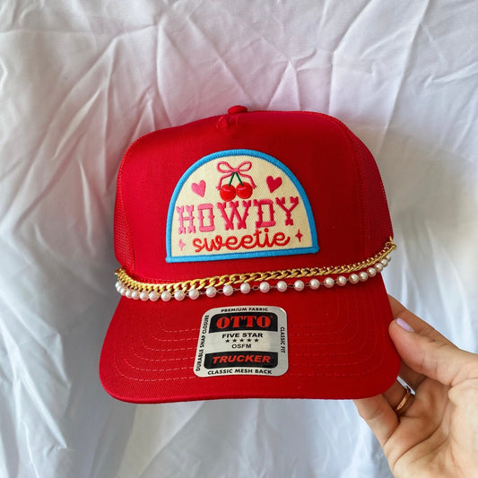 Howdy Sweetie Red Funny Embroidered Trucker Hat – Ivy + Cloth