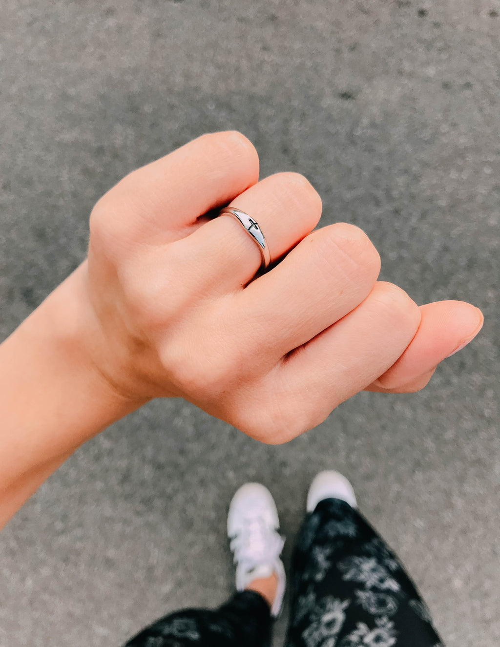Elevated Faith Silver Ring with Cross Design, a unique piece of Christian Jewelry