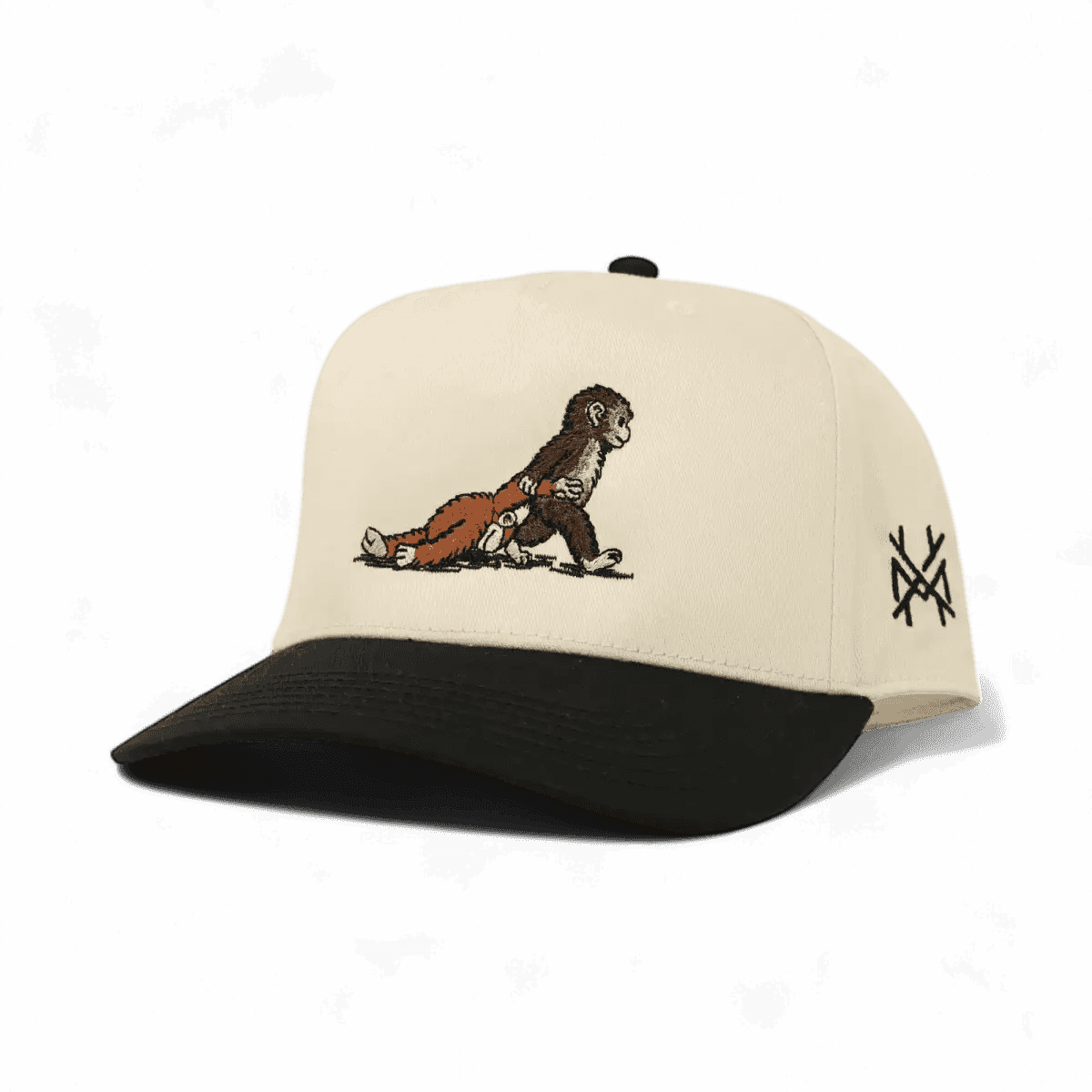 Punch Funny Embroidered Snapback Hat in Retro Black/Natural – Ivy + Cloth