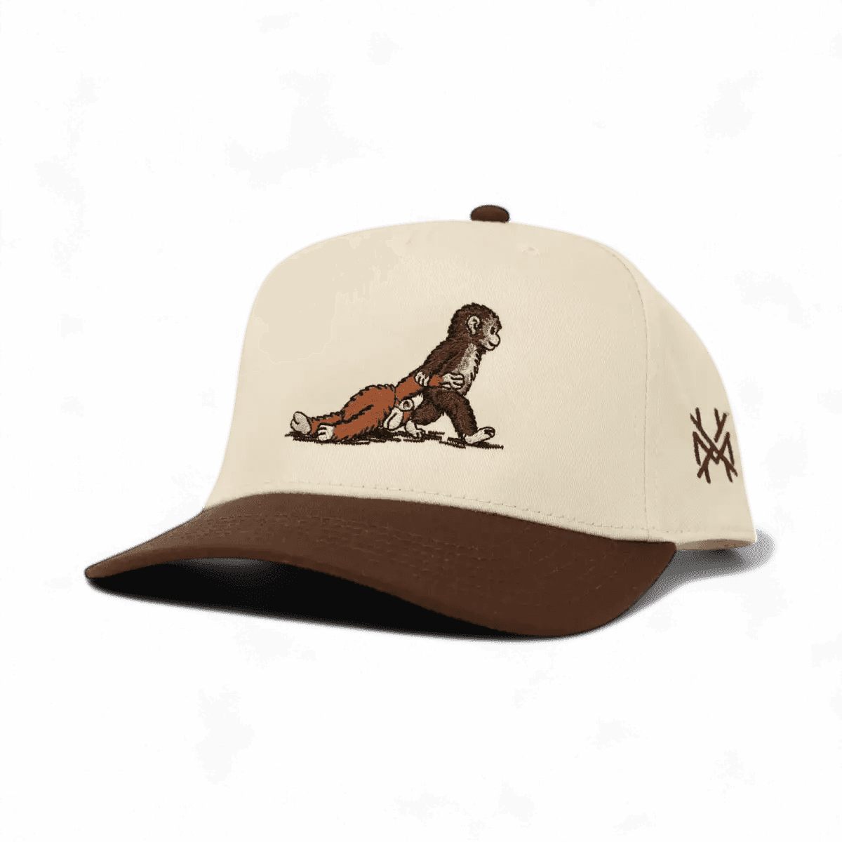 Punch Funny Embroidered Snapback Hat in Retro Brown/Natural – Ivy + Cloth
