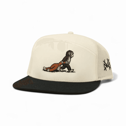 Punch Funny Embroidered Snapback Hat in 7 Panel Black/Natural – Ivy + Cloth