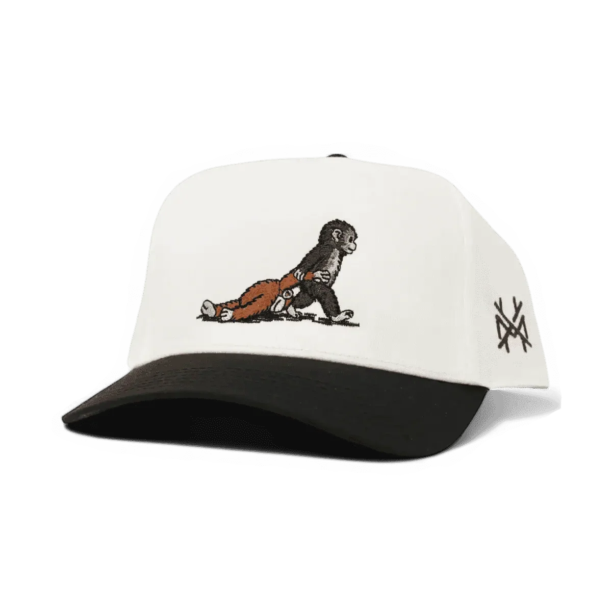Punch Funny Embroidered Snapback Hat in Retro Black/White – Ivy + Cloth
