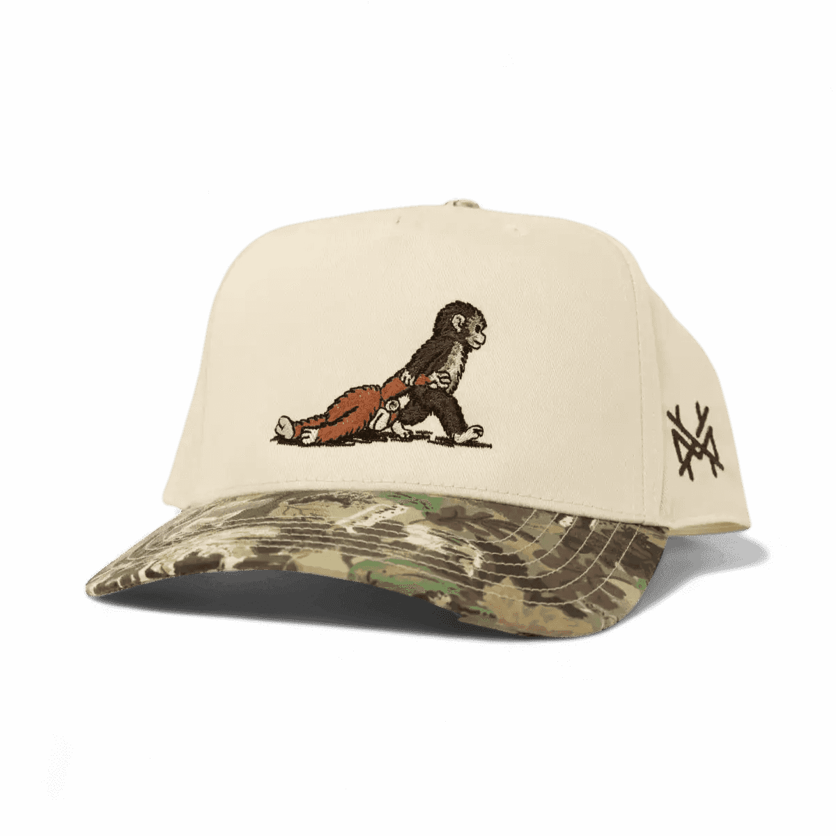 Punch Funny Embroidered Snapback Hat in Retro Leaf Camo/Natural – Ivy + Cloth