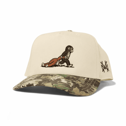 Punch Funny Embroidered Snapback Hat in Retro Leaf Camo/Natural – Ivy + Cloth