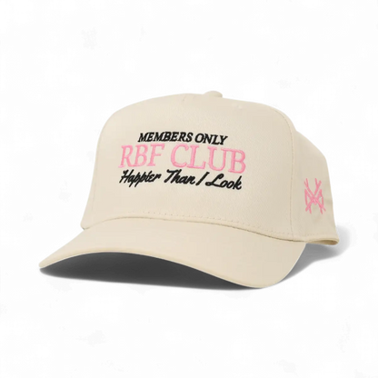 RBF Club Funny Embroidered Snapback Hat in Retro Natural – Ivy + Cloth