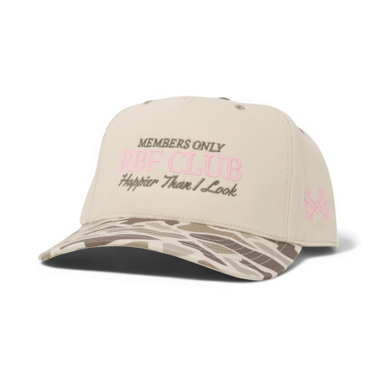 RBF Club Funny Embroidered Snapback Hat in Retro Field Camo/Natural – Ivy + Cloth