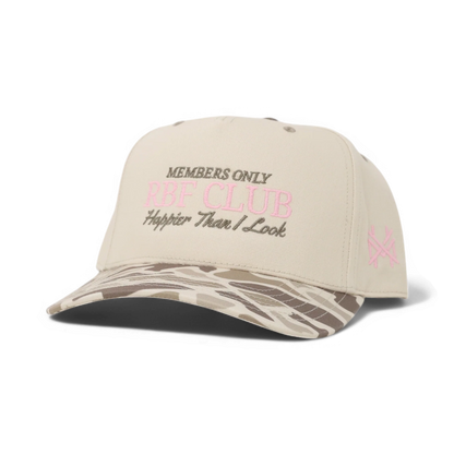 RBF Club Funny Embroidered Snapback Hat in Retro Field Camo/Natural – Ivy + Cloth