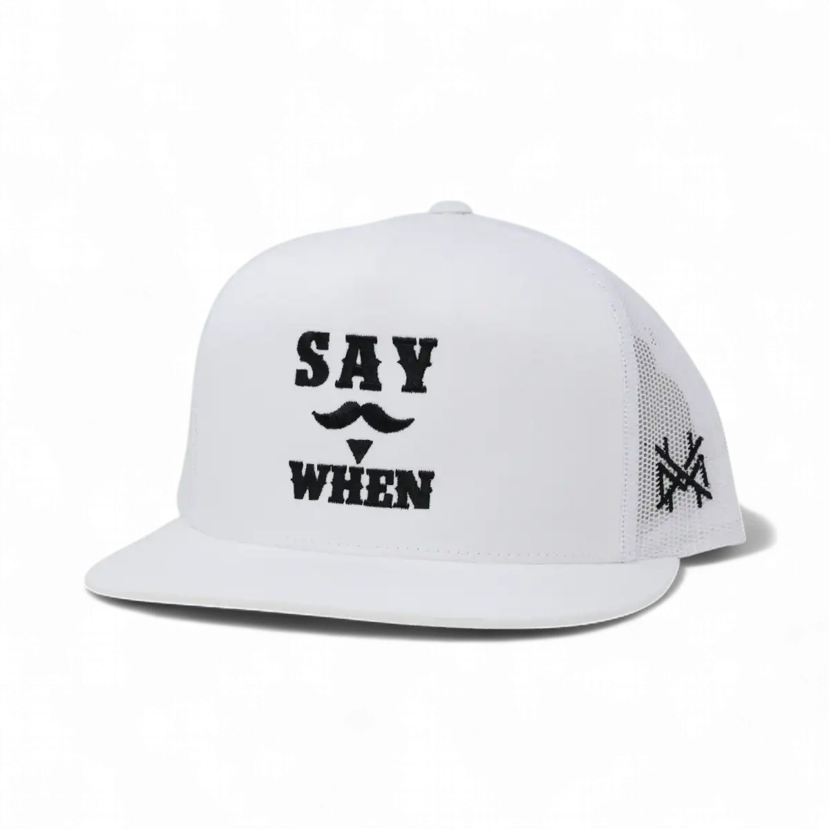 Say When Funny Embroidered Snapback Hat in Flat Bill White – Ivy + Cloth