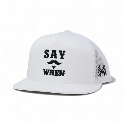 Say When Funny Embroidered Snapback Hat in Flat Bill White – Ivy + Cloth