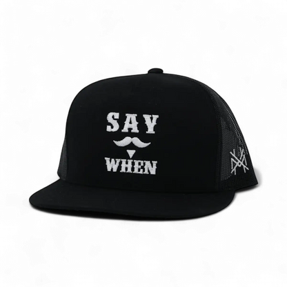 Say When Funny Embroidered Snapback Hat in Flat Bill Black – Ivy + Cloth