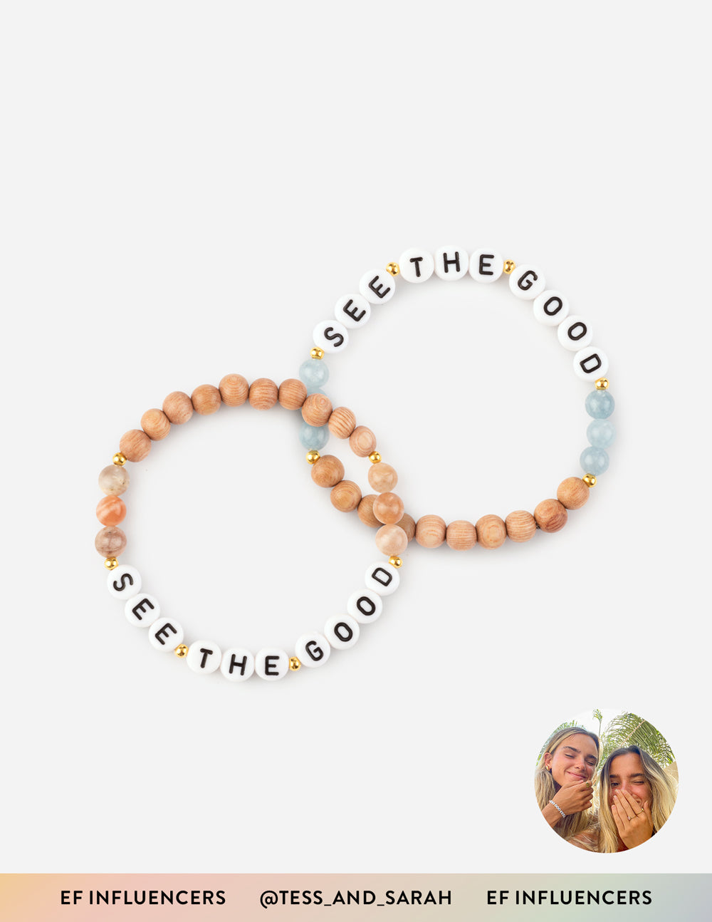 Elevated Faith Christian Jewelry Bracelet with wood beads and lettered message 'SEE THE GOOD'