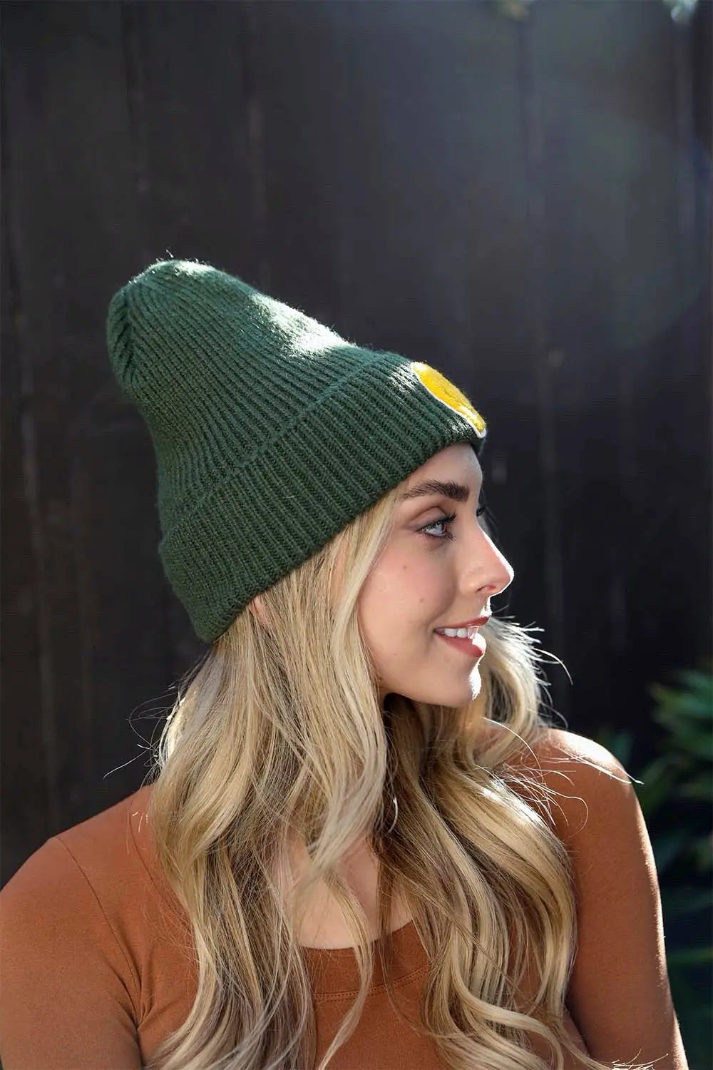 Smiley Face Ribbed Beanie, cozy knit winter hat – view 10