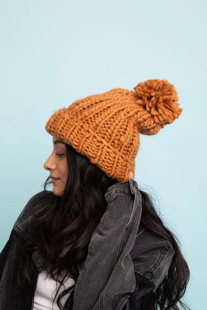 Soft Chunky Cable Knit Beanie, cozy knit winter hat – view 2