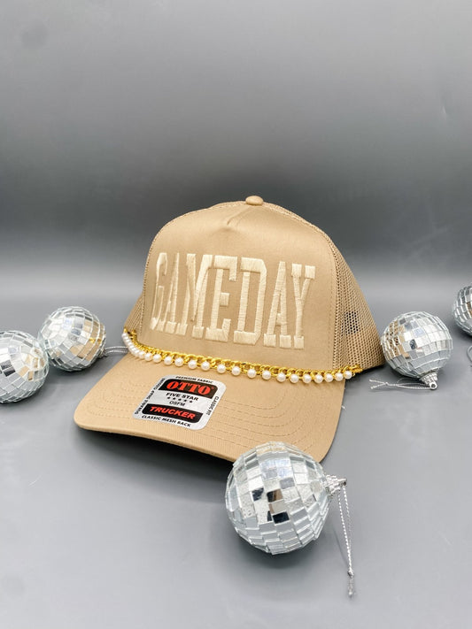 Tan Gameday Funny Embroidered Trucker Hat – Ivy + Cloth