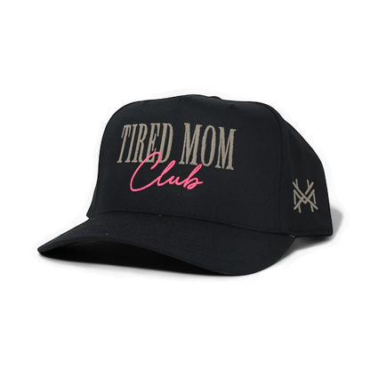 Tired Mom Club Funny Embroidered Hat in Retro Black – Ivy + Cloth