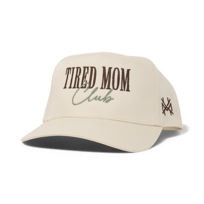 Tired Mom Club Funny Embroidered Hat in Retro Natural – Ivy + Cloth