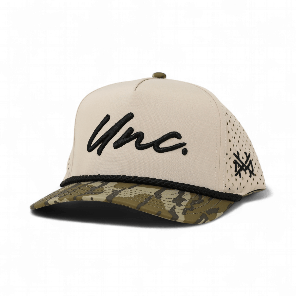 Unc Funny Embroidered Snapback Hat in Performance Bottomland/Natural with Black Rope – Ivy + Cloth
