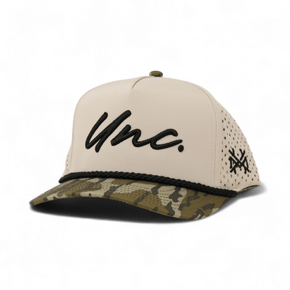 Unc Funny Embroidered Snapback Hat in Performance Bottomland/Natural with Black Rope – Ivy + Cloth