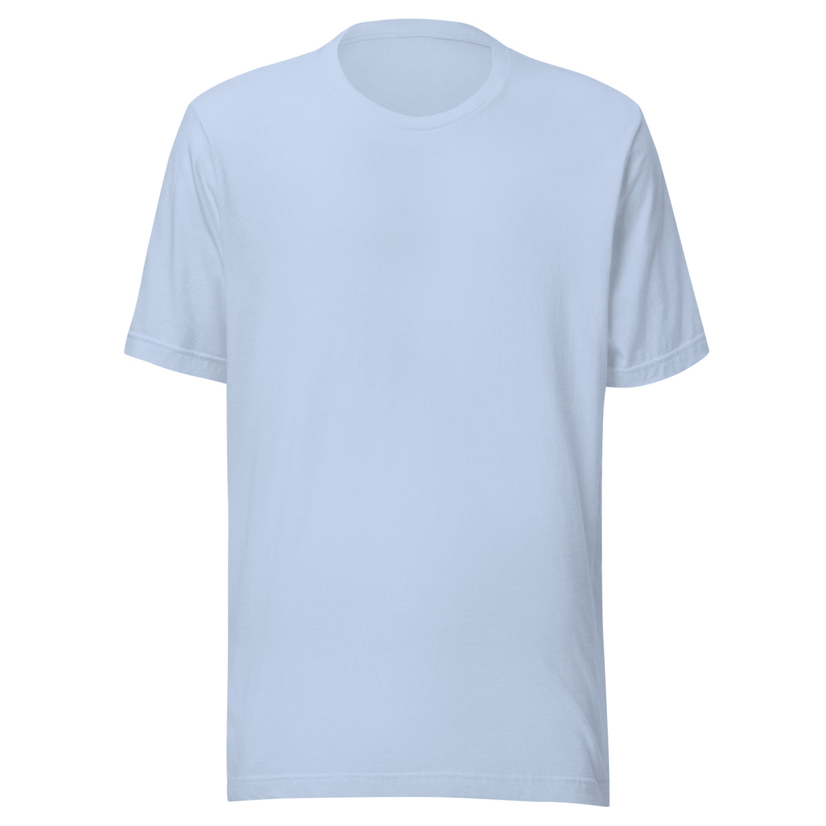 Unisex crew-neck T-shirt, light blue heather knit