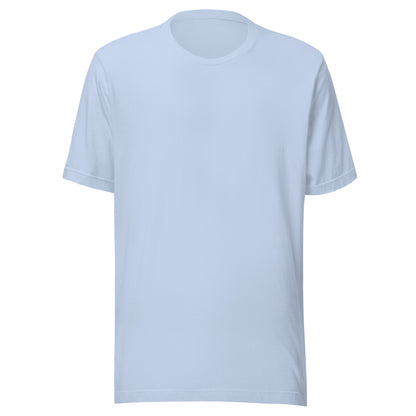 Unisex crew-neck T-shirt, light blue heather knit
