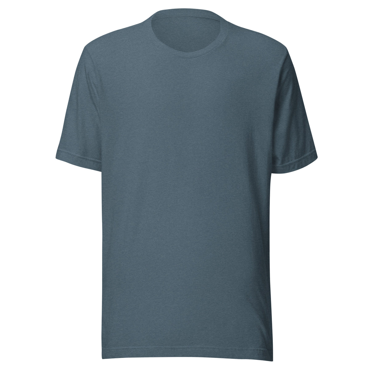 Bella + Canvas unisex staple T-shirt, blue heather short-sleeve crew neck