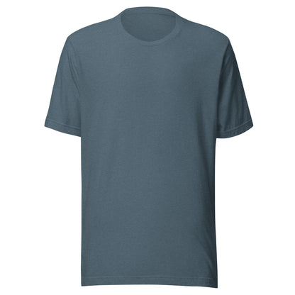 Bella + Canvas unisex staple T-shirt, blue heather short-sleeve crew neck