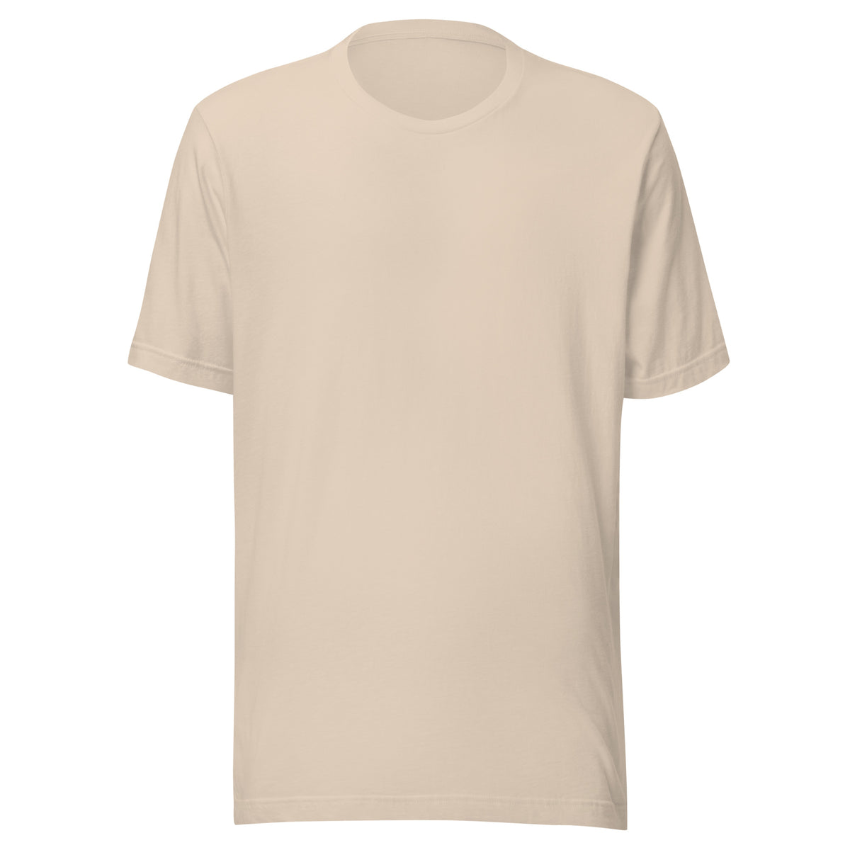 Bella + Canvas unisex staple T-shirt, soft cream short-sleeve crew neck