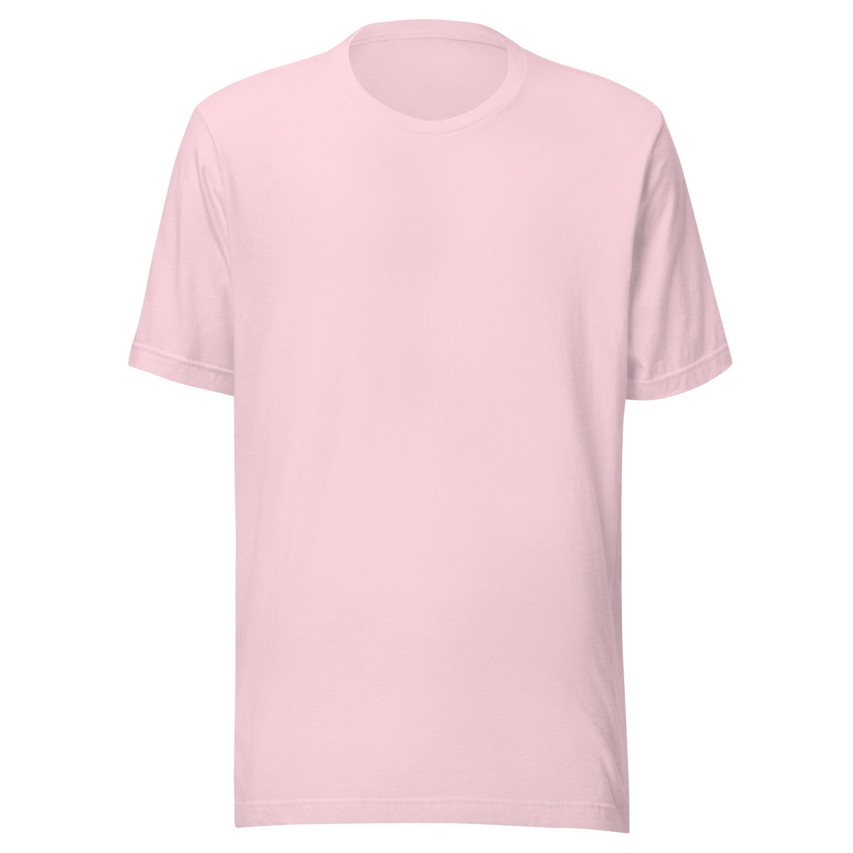 Bella + Canvas unisex staple T-shirt, soft pink short-sleeve crew neck