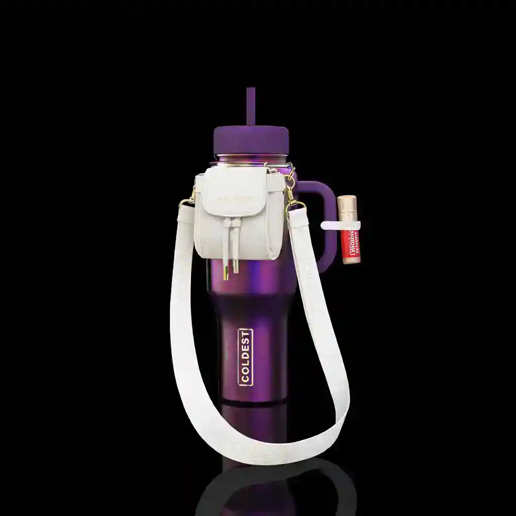 COLDEST mini water bottle backpack bundle in Vanilla White