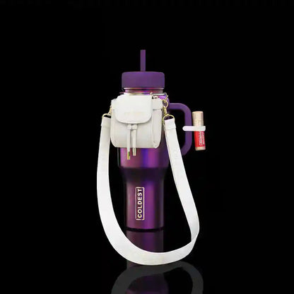 COLDEST mini water bottle backpack bundle in Vanilla White
