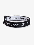 Elevated Faith Christian Jewelry Bracelet with woven design featuring the text WWJD