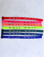 Colorful Christian Jewelry Bracelet from Elevated Faith featuring W Y D lettering in multiple vibrant styles